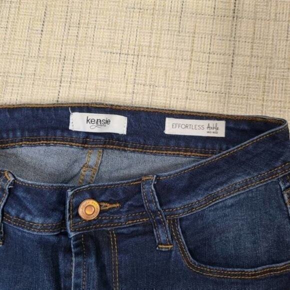 Kensie Effortless Ankle Mid Rise Dark Wash 26 - Picture 3 of 5